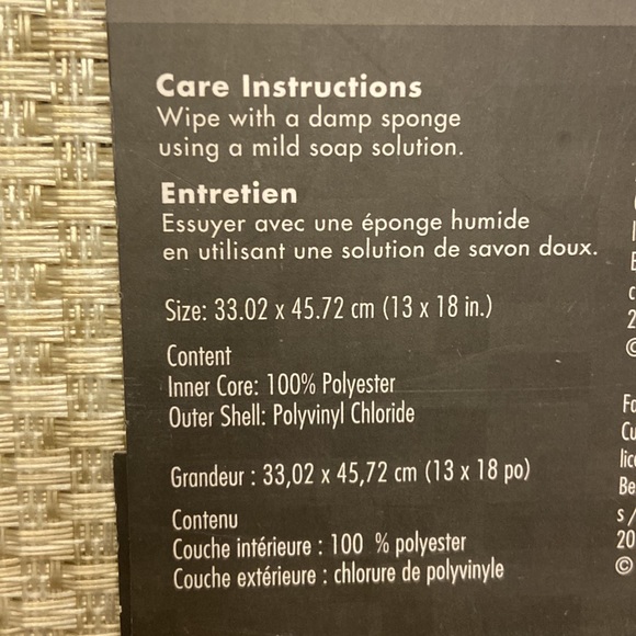 Cuisinart Set of 8 Placemats. Beige / Gold colour. 100% Polyester. Brand new. - Picture 3 of 4